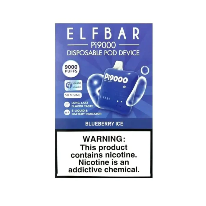 Elf Bar Pi 9000 Puffs Disposable Vape Blueberry Ice