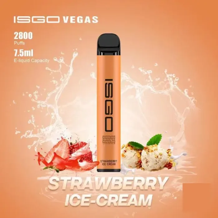 Isgo Vegas 2800 Puffs Disposable Strawberry Ice Cream